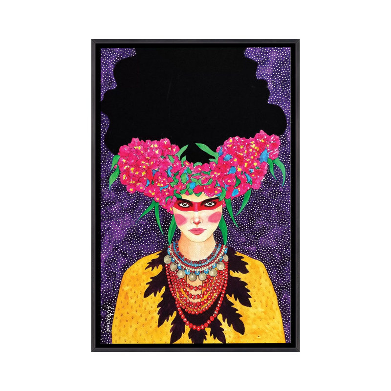 Take over par Hülya Özdemir-impression d’art graphique, H 26 po x l 18 po x 1,5 po, Toile avec cadre noir patiné