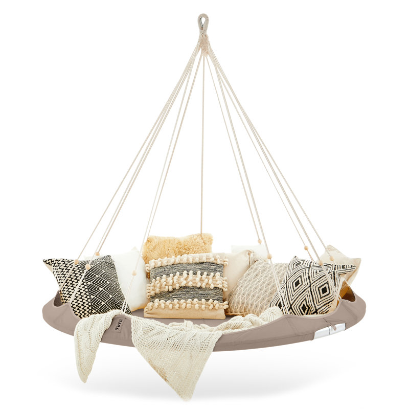 Balancelle de véranda intérieure / extérieure Classic TiiPii Bed, 6 pi, Taupe, 70"