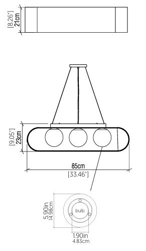 Sfera 3 - Light Pendant, Imbuia