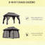Gazebo, moustiquaire pour patio avec toit ventilé-123218980