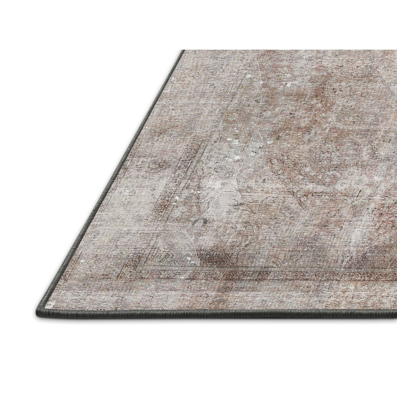 Tapis traditionnel beige / rose pâle Pennard, Rectangle 3 pi x 5 pi