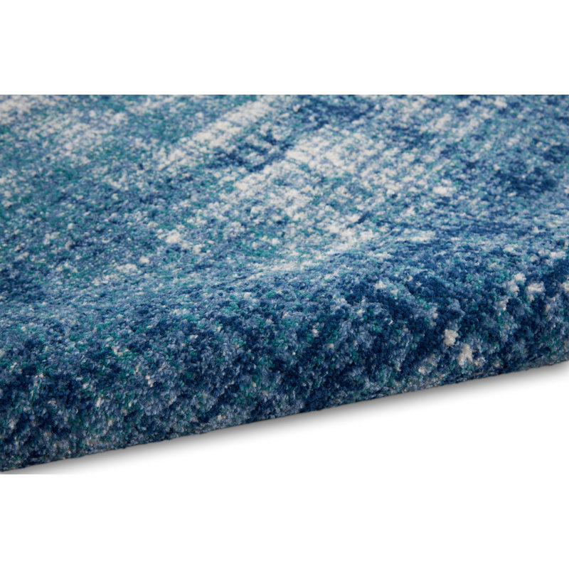 Ivory Abstract Power-Loomed Synthetic Rug 7'10" x 9'10"