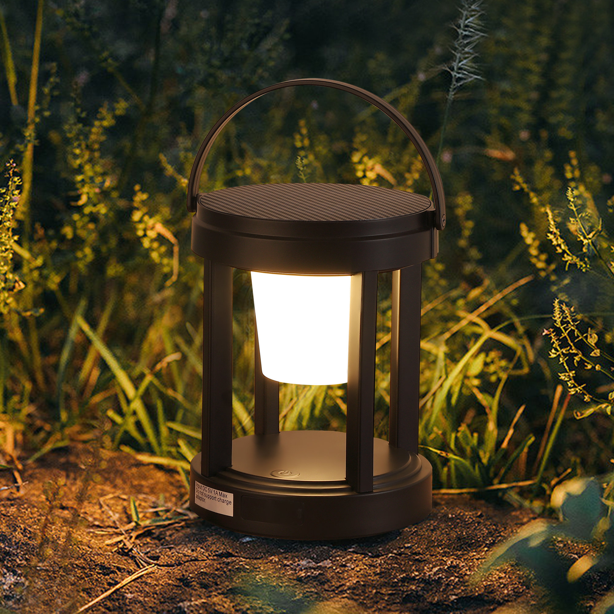 Solar Powered LED Camping Lanterns-USB Rechargeable Emergency  Lights-Collapsible Camp Lanterns for Power Outages,Green