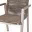 Chaise de salle à manger d'extérieur moderne en aluminium avec siège en corde (ensemble de 2)