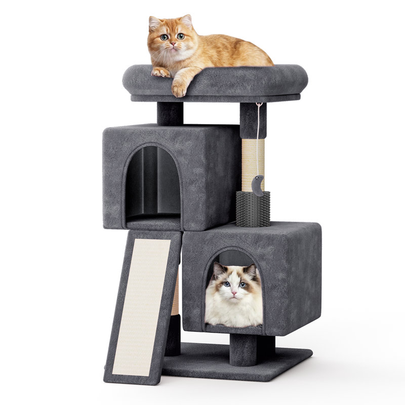 Maison pour chat 34 po H, Gris foncé