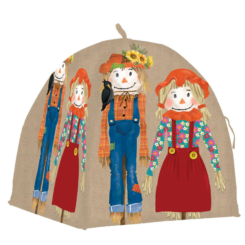 Scarecrow Couple Tented Plant Panel Cover