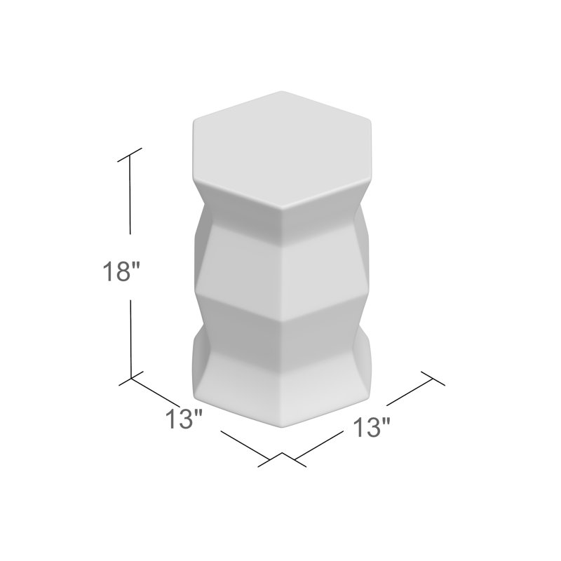 Tabouret de jardin en céramique Debrorah, Argent