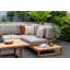 Fuegi Outdoor Patio 4pc FSC Teak and Rope Sectional Seating Set