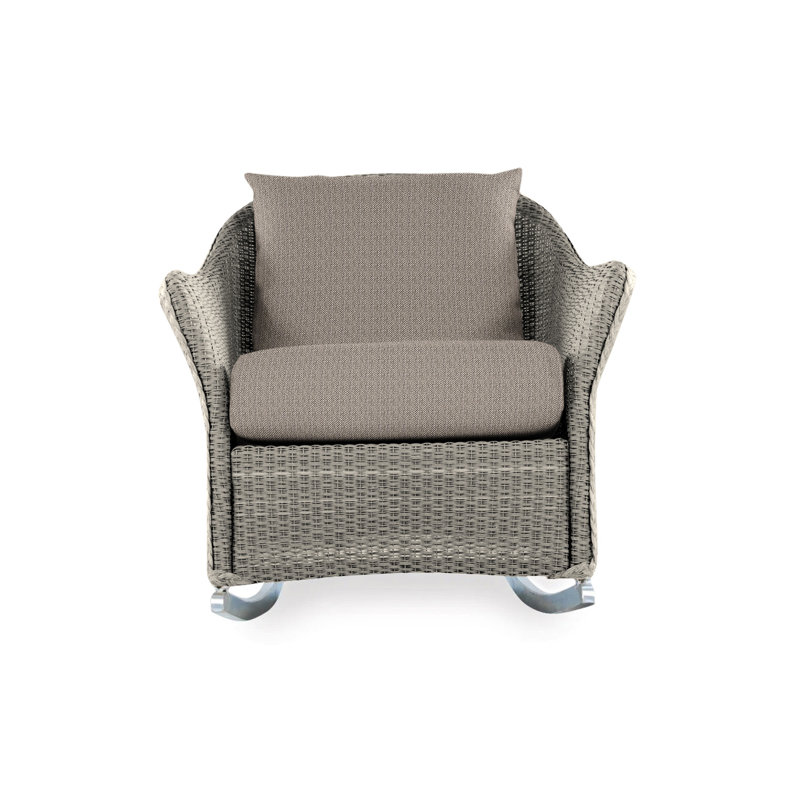 Weekend Retreat Outdoor Rocker Chair, Pewter, Charlotte Sparrow