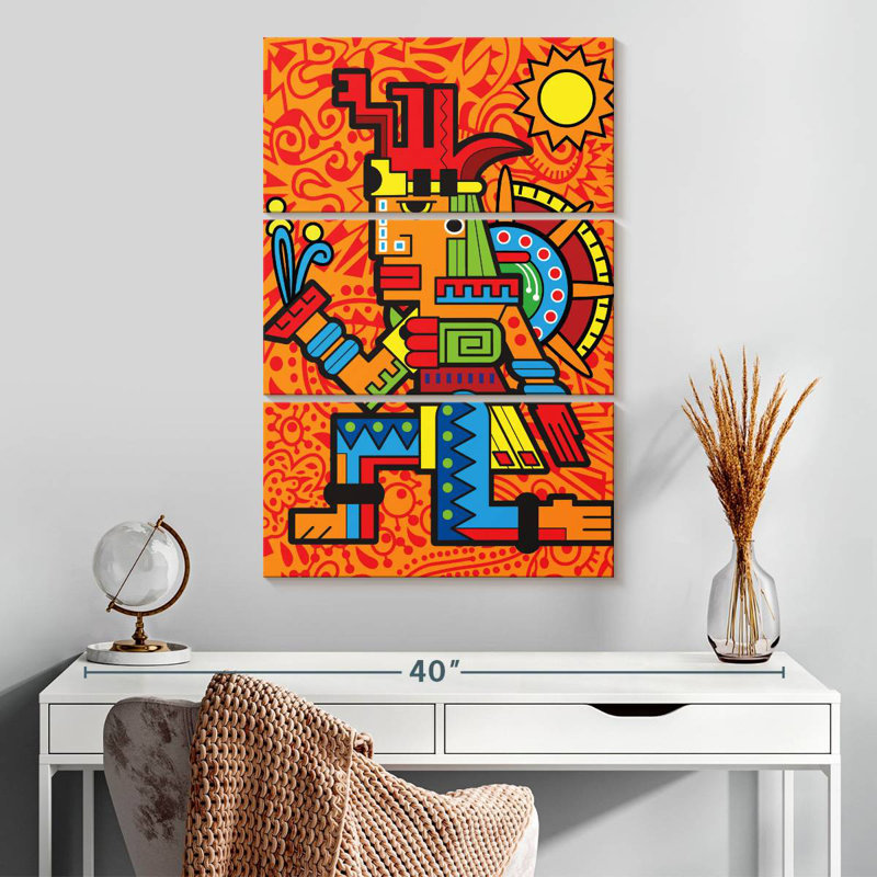Leisha aztèque II, H 32 po x l 20 po