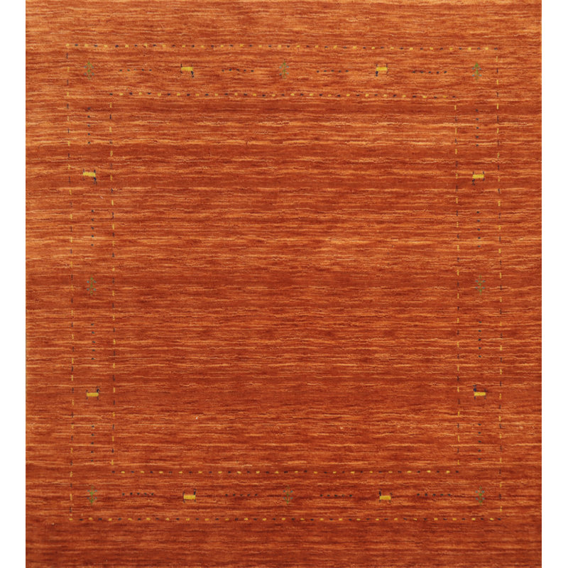 Tapis carré orange orange 6 x 6