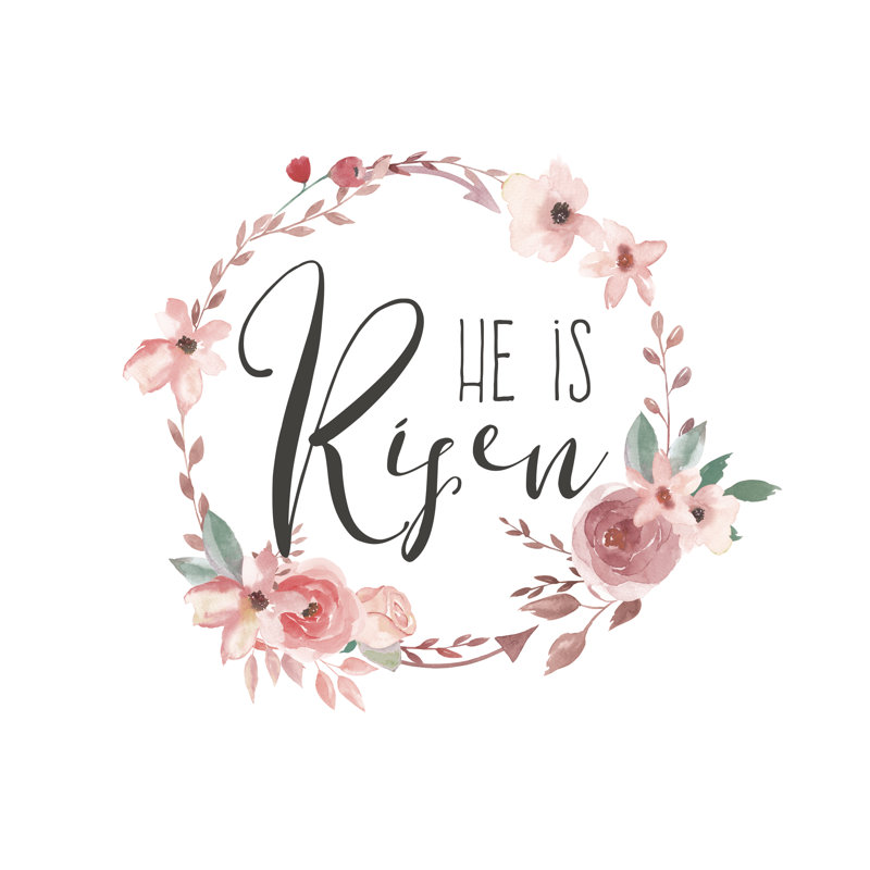 He Is Risen - Wrapped Canvas Print, 30cm H x 30cm W