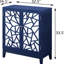Console à 2 portes en bleu - Portes géométriques en miroir pour une ambiance unique
