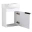 Petit meuble-lavabo, 16 po avec lavabo, porte à fermeture en douceur, lavabo mural en céramique Elegance, pouces, fonction, pour salle de bain-120994738