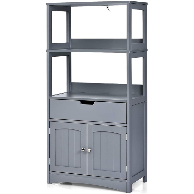 Armoire autoportante autoportante, gris
