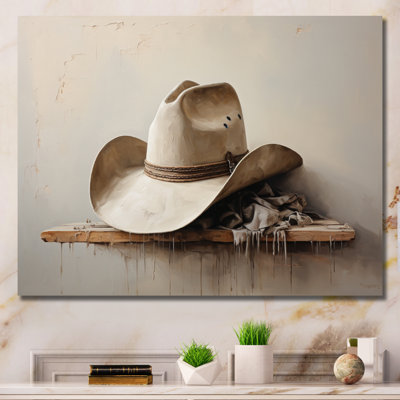 Malvin Cowboy Hat Minimalism Style I - Cowboys Wall Art