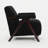 27.6" Wide Bouclé Upholstered Accent Chair With Solid Wood Legs, Mid-Century Modern Armchair-1764428734
