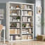 72" H x 47.2" W Wood Double 6-Tier Bookcase(set of 2)-1330518465