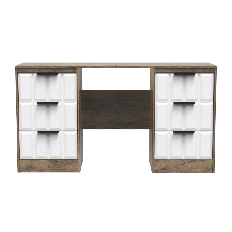 Besian Dressing Table, White Matt/Vintage Oak