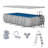 18 Ft. W X 9 Ft. D Grey U-Shaped Frame Pool With Pump