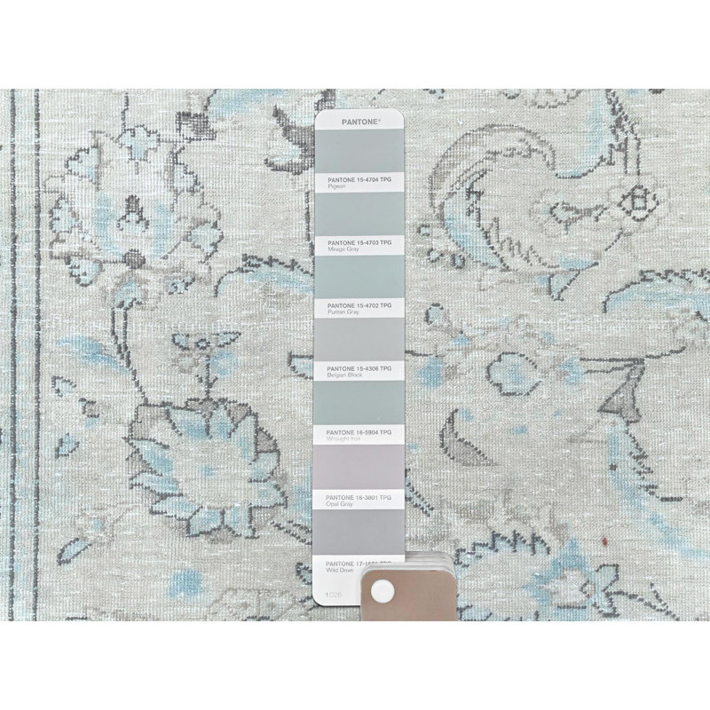 Tapis ivoire noué à la main 6 pi 6 po x 9 pi 7 po Katrisa