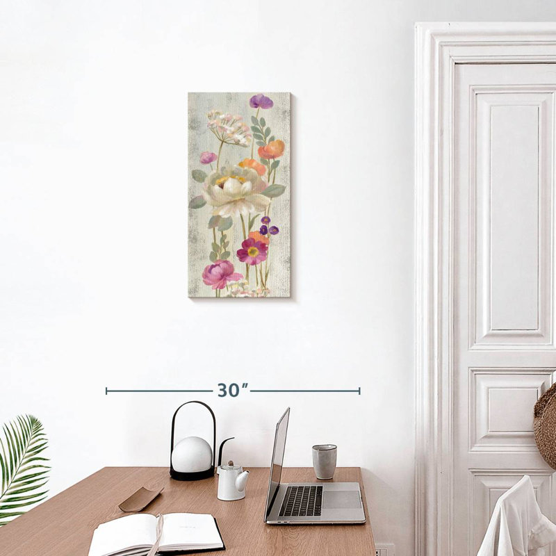 Retro Floral II, 24" H x 12" W