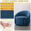 Fauteuil demi-tonneau pivotant rembourré Aunna-189368896