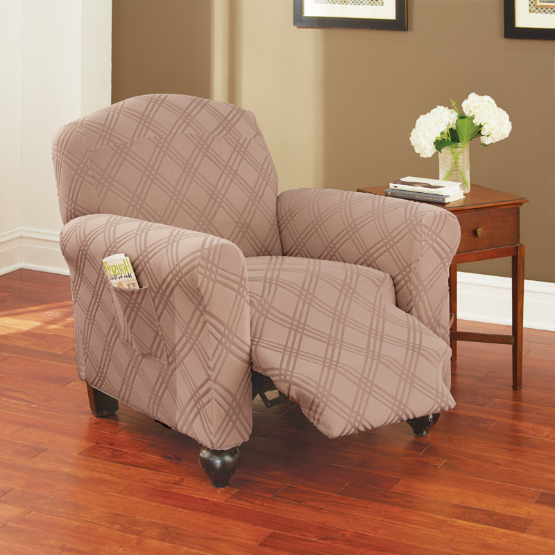 Housse pour fauteuil inclinable Double Diamond, Beige, H 42 po x l 82 po x P 38 po