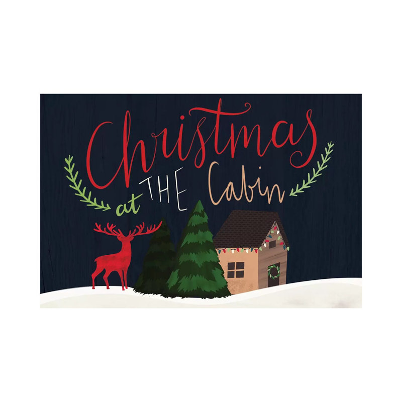 Cozy Christmas Cabin IV by Louise Allen - Wrapped Canvas Art Prints, 45.72cm H x 66.04cm W