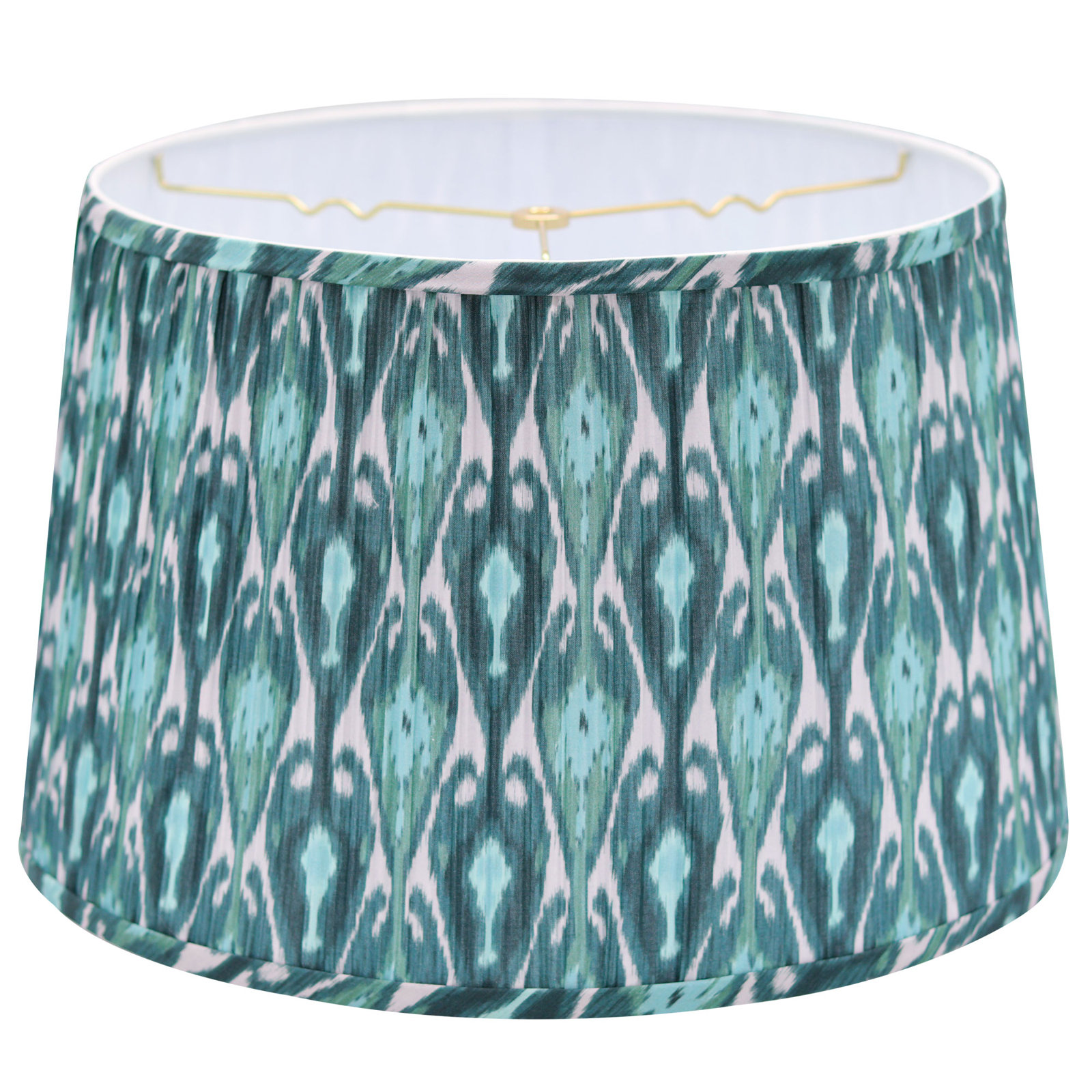 Empire Hardback Lamp Shade, Teal/Aqua, 10.5" H x 16" W x 16" D