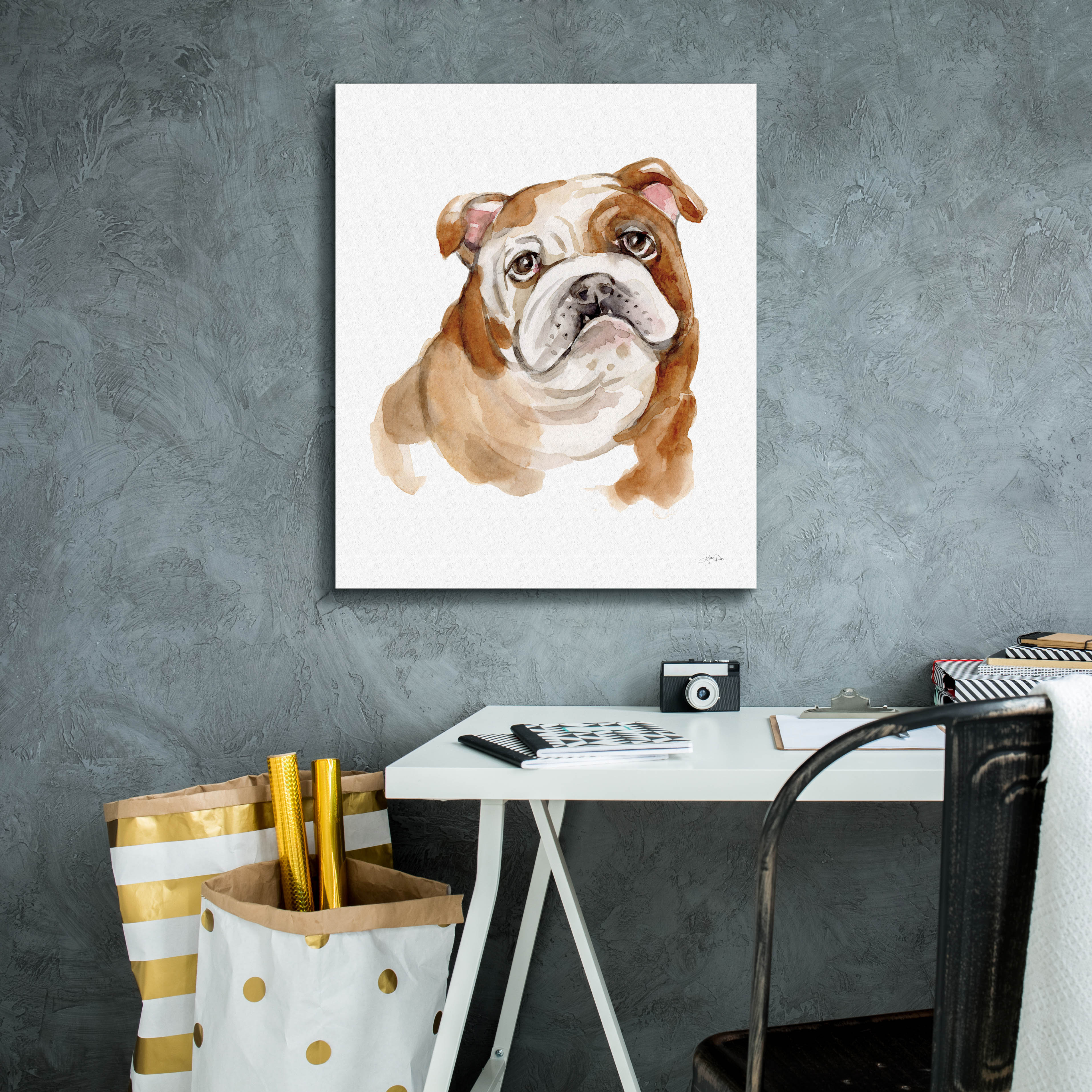 Winston Porter 'Dog Portrait 3' by Katrina Pete Canvas Wall Art
