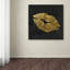 « golden lèvres », impression sur toile tendue-31382994