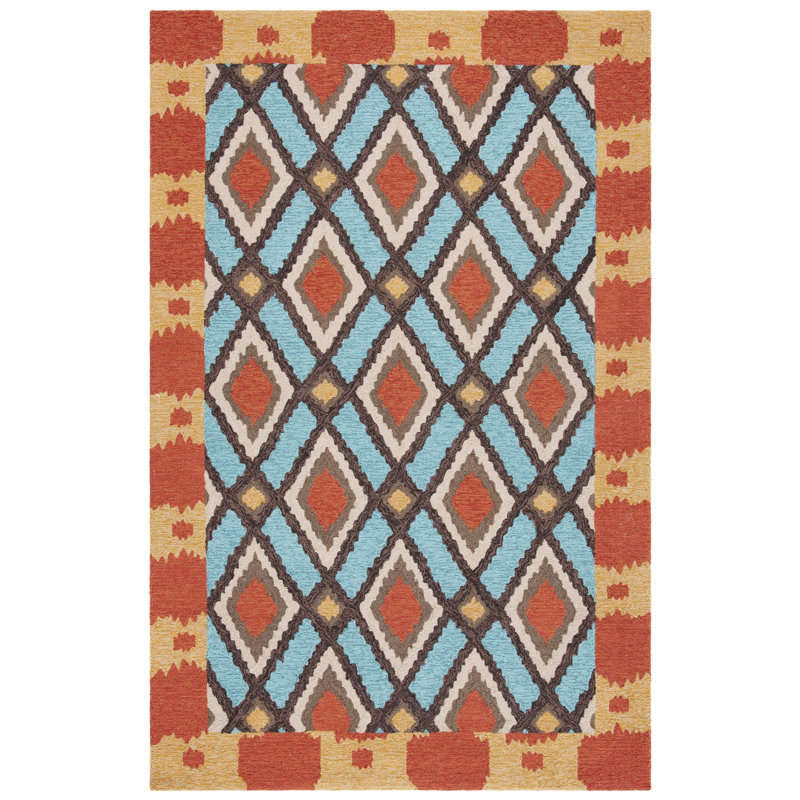 Bowden Hand Hooked Performance Southwestern Rug, Rectangle 8' x 10'