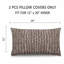 Ensemble de 2 housses de coussin lombaire intérieur / extérieur 12 po x 25 po hydrofuges et résistantes à la décoloration