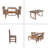 High-Quality Acacia Wood Outdoor Table And Chair Set, Suitable For Patio, Balcony, Backyard-1126914046