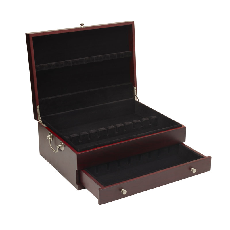 Wallace Dark Walnut 15 Inch Flatware Storage Chest