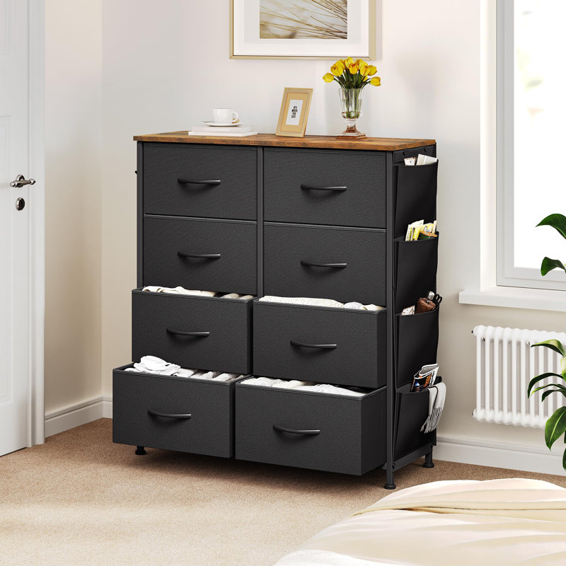 Arnaz Chest of 8 Drawers, Black