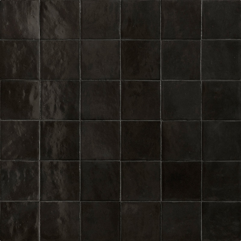 Greenwich brillant 4 po x 4 po, Nero
