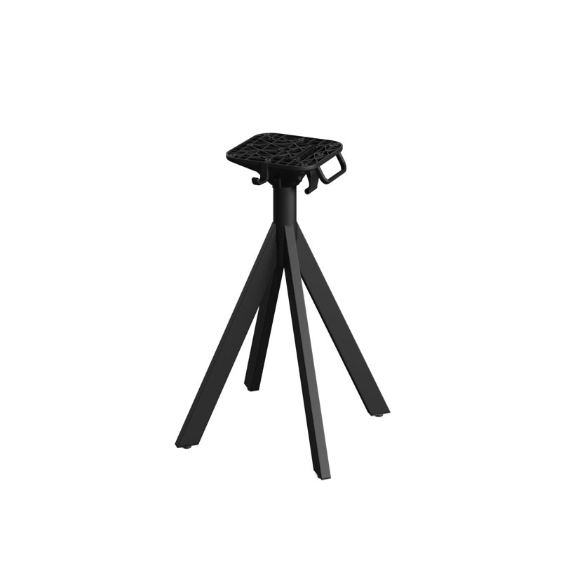 Flournoy Steel Outdoor Bistro Table, 72cm H x 60cm W x 60cm D, Black