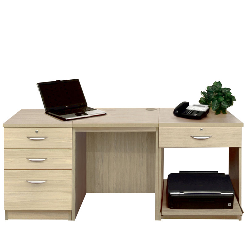 Walshaw Solid Wood Base Writing Desk, Sandstone