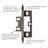 Self Mortise Flush/ Full inset Face Frame Free Swinging - Antique Brass - Cabinet Door Hinges (Set of 2)-9114289-125347239