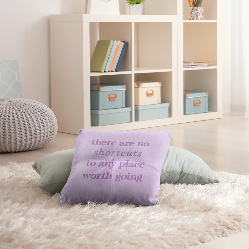 Reversible Throw Pillow, 30" H x 30" W, Violet