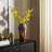 Glass Vase with Modern Glam Textured Design, Sculptural Accent, Sleek Contemporary Style, Geometric Detailing, Decorative Display Piece for Shelving or Tabletop Decor in Transitional Interiors-89110027
