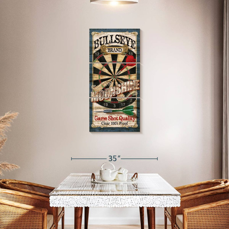 Bullseye Moonshine, 44" H x 21" W