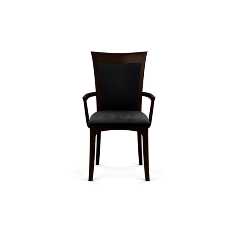 Morgan 19.25'' H Upholstered Armchair, Smoke Cherry, Microseude Onyx