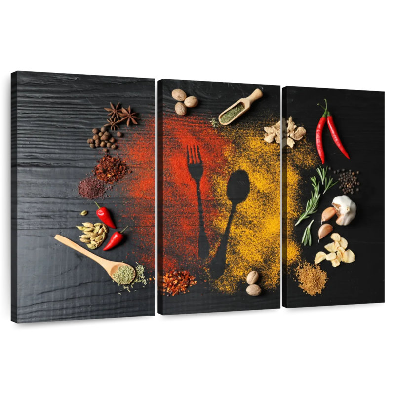 Yarlin Cutlery Spices And Herbs, 32" H x 50" W