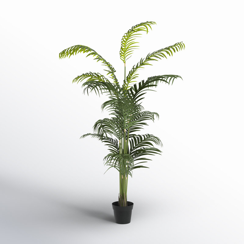 Faux Palm Tree in Pot, 72" H x 32" W x 32" D