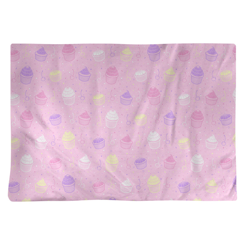 Napperon en coton 18 po Classic cupcake, Alternance de rose