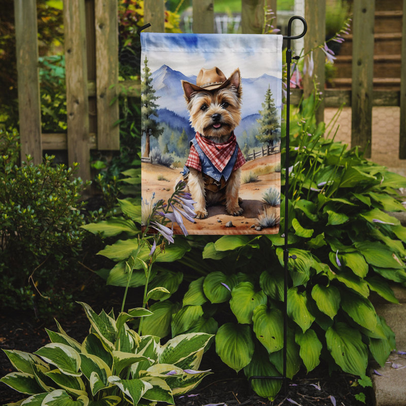 Drapeau Cowboy Welcome Garden, Cairn terrier