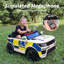 Voiture de police électrique pour enfants, enfants 24 volts avec jouets 400 W, mégaphone, télécommande, Bluetooth-99341794